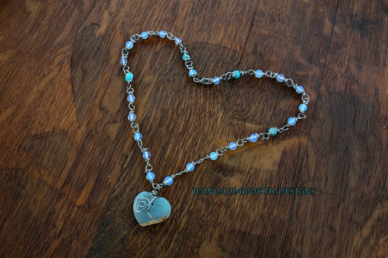 blue agate stone necklace