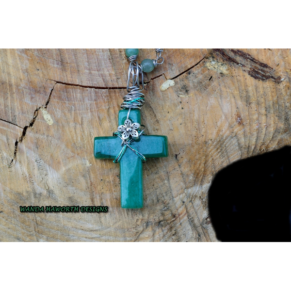 Aventurine cross