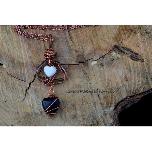 White turquoise heart pendant