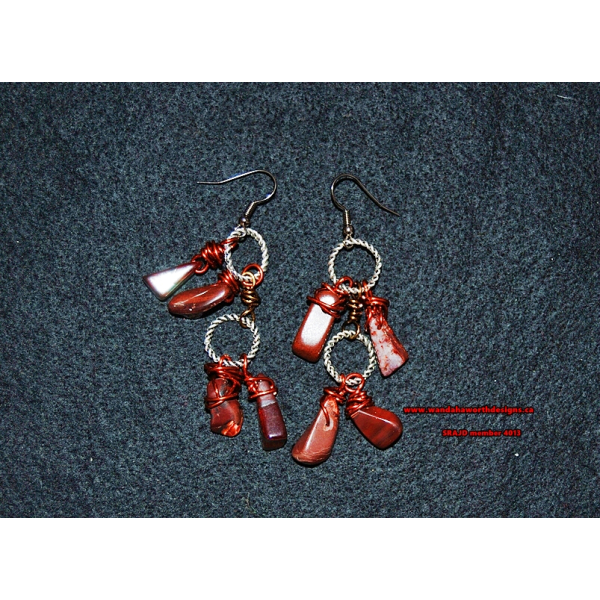 Red dragon stone dangles
