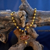 BC amber pendant Freshwater sunflower pearl necklace