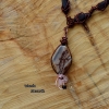 Hand cut BC jasper stone pendant necklace