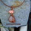 Sunstone and copper choker